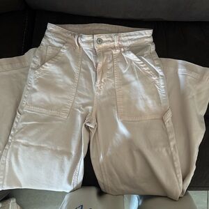 American Eagle Outfitters Pale Pink Flare Cargo Pants